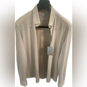 Saks Fifth Avenue Beige Casual Button Down Shirt